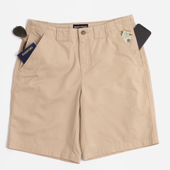 GRAY SCOTTeVEST HIDDEN CARGO SHORTS - NEW IN PACKAGE - SIZE 42 - Picture 10 of 13